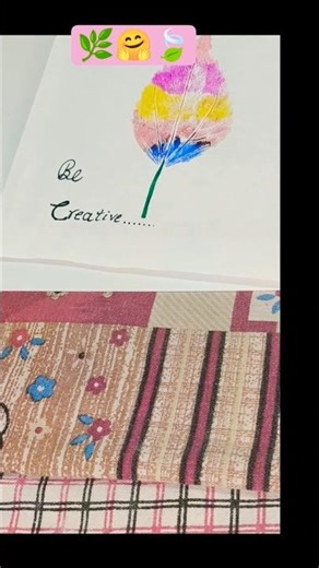 🌈 DIY Leaf Art – Simple & Beautiful Wall Decor Idea | No Skill Needed! Leaf Stamp Art AestheticDraw