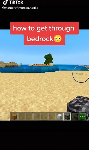 How to get through bedrock 😱😳👀 #minecrafttutorial #minecraftmemeshacks #minecrafttips #minecraftpe #minecrafttricks #minecraftbedrock