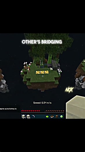 THIS GUY IS CRAZY 🥶 #minecraft #clutch #bridging