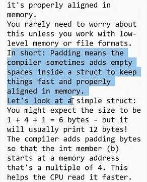 C Struct Alignment and Padding Explained | Struct Padding in C | Memory Alignment Basics
