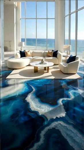 DIY Blue Epoxy Flooring Step By Step!#epoxyfloor #ai #flooring #luxuryfloor #aivideo