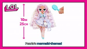 LOL Surprise OMG Pearla Fashion Doll with 15 Surprises, Mermaid Themed Fashions and Accessories, Kids Toy Gift Ages 4 