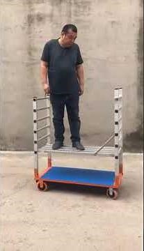 Self-propelled aluminum alloy folding scaffolding