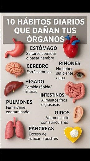 10 hábitos diarios que dañan tus órganos sin que te des cuenta