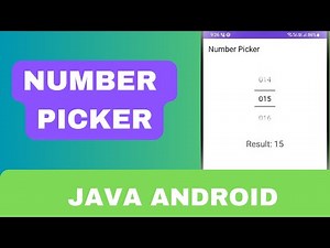 💃 ANDROID - NUMBER PICKER 💃 || TUTORIAL IN JAVA 💃