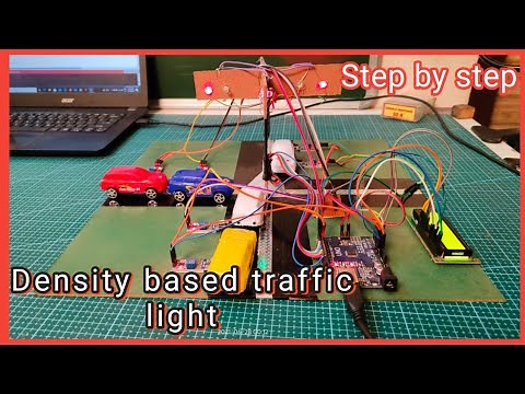 Density based traffic control system using ir sensors || Density Based 4 Way Automatic Traffic