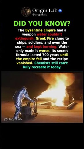 The Byzantines Had a Weapon That Burned Underwater #history #greekfire