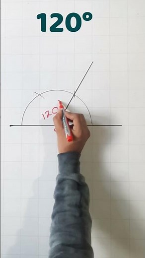 How To Draw 120degrees ( 120° )
