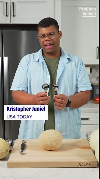 How to slice a melon and scoop melon balls