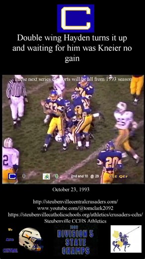 Double wing Hayden turns it up and waiting for him was Kneier no gain '93