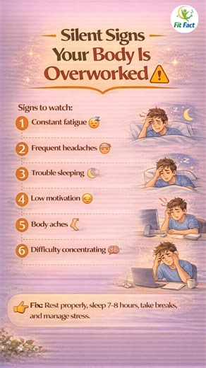 Silent Signs Your Body Is Overworked ⚠️ | Health Warning | Fit Facts | #shorts