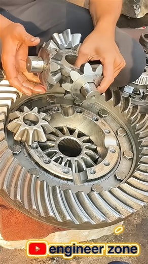 ⚙️ Amazing Spider Gear Fitting Inside Truck Differential | Perfect Gear Assembly Process 🔧 #Shorts