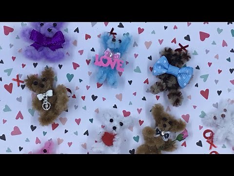 THE BEST TUTORIAL for Mini Teddy Bears Using One Pipe Cleaner