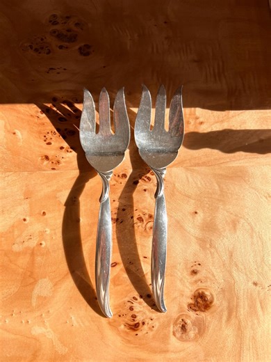 Vintage 1847 Rogers Bros Silver Plated Forks, Flair 1956 Cold Meat Fork Buffet Meat Serving Fork Set of 2 - Etsy Canada
