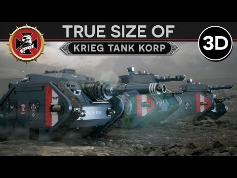 True Size of the Krieg Armored Korps [999.M41] 3D Documentary