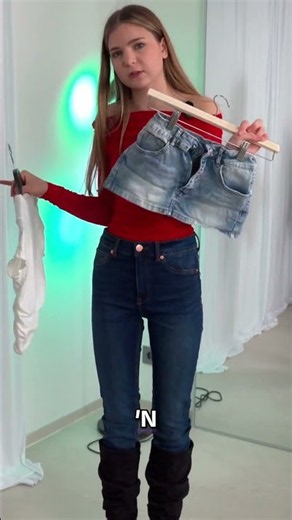 Sommerlicher Jeansrock & Cropped Top Outfit #shorts