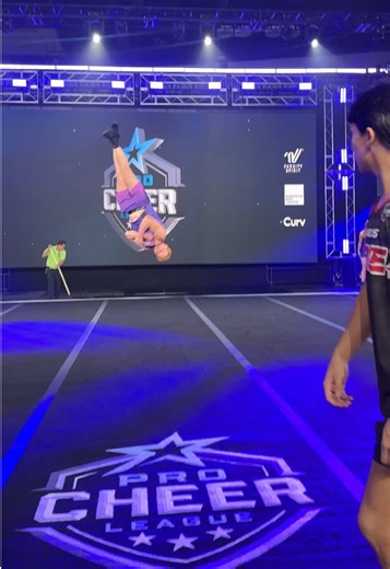 First pro cheer match today 🙌 @Varsity Spirit . . #procheer #pcl #cheer #tumbling