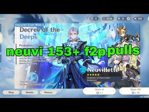 Only neuvi in 153+ Pulls 😭 | No Weapon for F2P Players! (Diluc bkl)😭