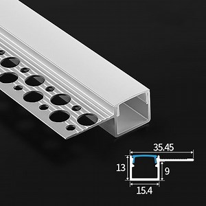 [Hot Item] Plaster Recessed Mounting LED Aluminum Profile Strip Light U Channel Corner Extrusion Channel for Ceiling