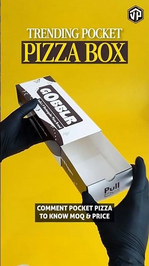 Custom Pocket Pizza Box | Drawer Style Rectangle Pizza Packaging Box #pocketpizza #packagingideas
