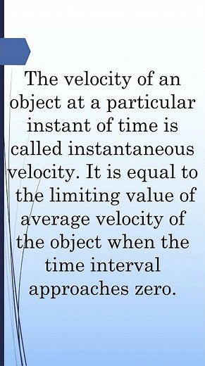Instantaneous Velocity