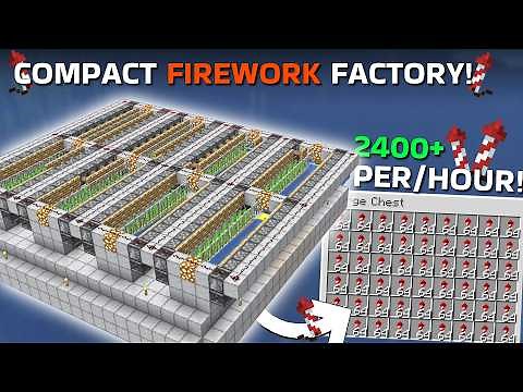 Minecraft Fireworks Rocket Farm Tutorial-- 2,400+ Per/H |