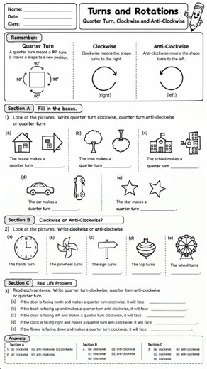 Position, Turns & Rotations Made EASY! 🔄 | Clockwise, Anti-Clockwise & Grid Practice**