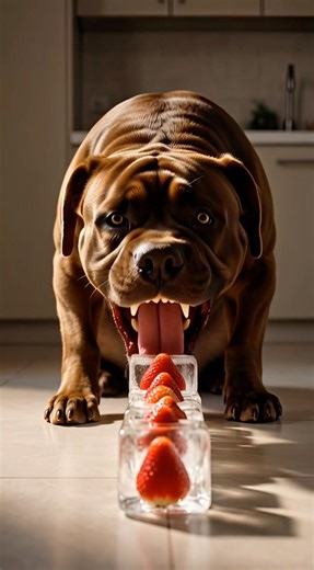 Butcher Crushing Frozen Strawberries 🧊🍓 Loud Crunch ASMR #shorts