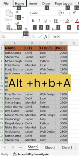 Border Without Mouse? Excel Challenge 🔥