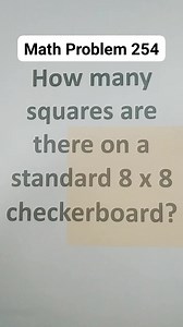 3.8K views · 92 comments | Math Problem 254 How many squares are there on a standard 8×8 checkerboard #fbreelsfypシ゚viralシ #reelschallenge #mathtutor #MATHinik #LadyGaga | Mathinik | Facebook