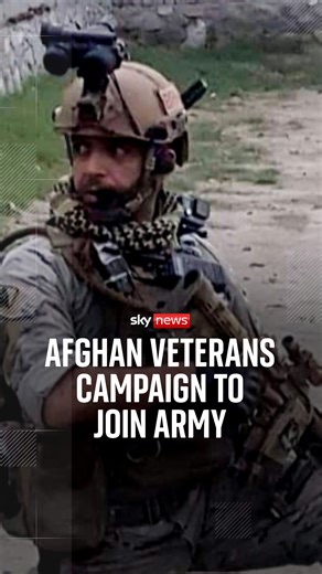 Sky News on Instagram: "An Afghan special forces veteran trained in the UK who was left homeless after resettling here following the Taliban takeover is pleading with the government to allow him and his former colleagues to join the British army. #afghanistan #uknews #ukarmy"