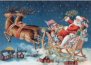 Jigsaw Puzzles 1000 Pieces for Adults - Santa Claus Jigsaw Puzzle with Letters on Back - Premium Cardboard Perfect Interlocking Clear Printing