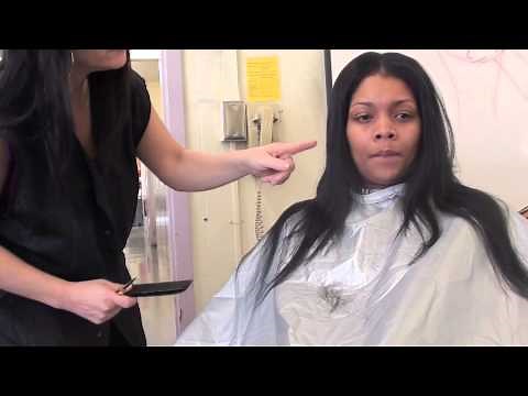 .How to cut hair extensions: layer haircut