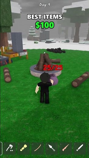 $1 vs $1000 25 Items for Fire 💀💀 #99nightintheforest #99nights #roblox