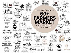 60  Farmers Market SVG for Cricut, Shop Local Shop Small, Fresh Produce, Farmers Market Sign, Farmers Bundle, Coffe Svgs, Flower Svgs - Etsy