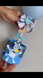 Centro de mesa Bluey 🩵 #diy #manualidades | Diy aprendendo com Camila