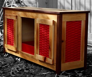 Upcycled Plastic Weave - Bathroom Storage & Litter Box