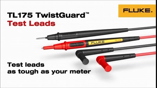 Fluke TL175 Twistguard Test Leads, 2 mm Diameter Probe Tips