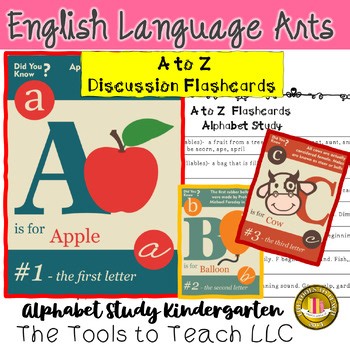 A to Z Alphabet Phonics Study and Flash Cards Kindergarten Low Prep