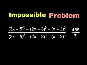 Impossible Math Problem | A Wonderful Algebra Problem | Find the Value of x