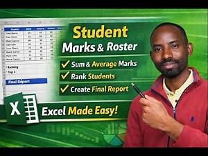 Excel Student Mark Roster | Average, Ranking, Remarks & Report