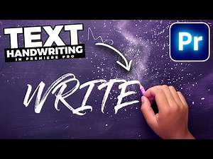 WRITE ON Handwriting ANIMATION In Premiere Pro