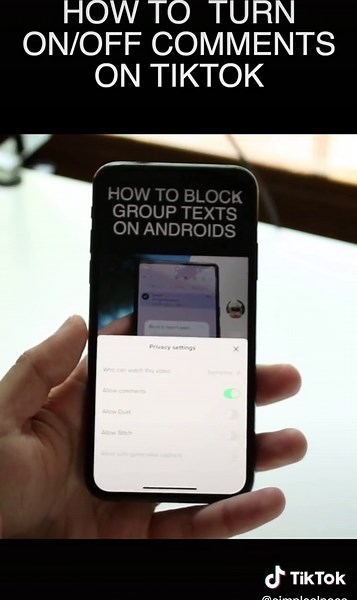 How To Turn On:Off Comments On a TikTok Video! | tiktok comment