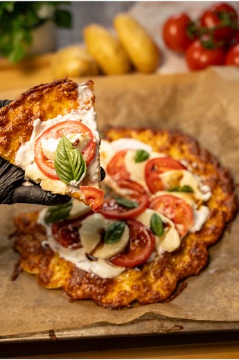 Tomaten Mozzarella Kartoffelpizza Rezept