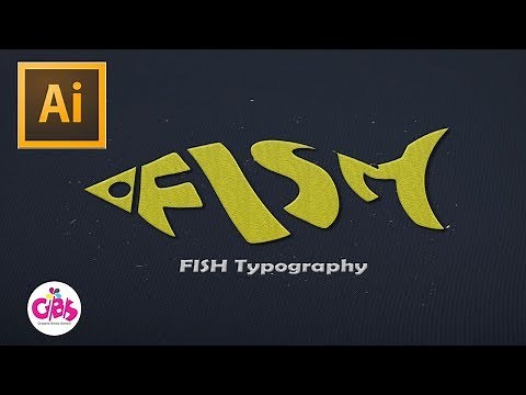 Fish Typography Text Into the Custom Shape in Adobe Illustrator CC
