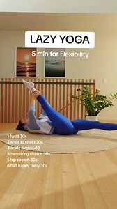 2K views · 23 reactions | Reset your body for the weekend with 5 minutes of lazy Yoga 律‍♀️ This routine of gentle, floor-based poses is perfect for improving flexibility! if you have the time, repeat the sequence twice use props to make the poses more comfortable #yogaflexibility #weekendvibes #yogarelax | YOGA Life | Facebook