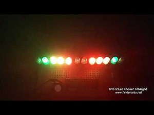 12 Led Chaser (20+ Effects) Atmega8 Microchip