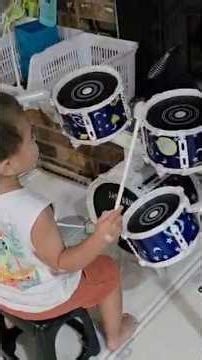 Our Toddler Got A Drum Set! He's Jaming!
