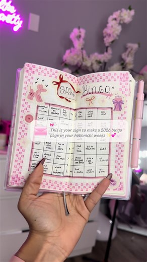 Create Your 2026 Bingo Page in Hobonichi Weeks