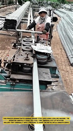 Bending Square Steel Pipe with Rolling Machine – Good Tools and Machinery in Daily Work